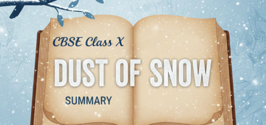 Dust of Snow CBSE Class X English Summary